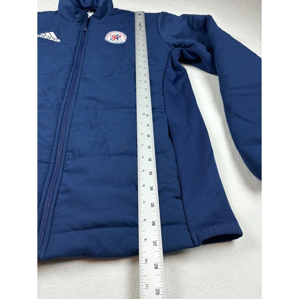 Adidas Mens Navy Blue Puffer‎ Jacket Scarborough Falmouth Girls Hockey Small